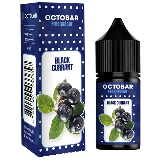 Набор компонентов для самозамеса солевой заправки Octobar Fresh & Sour 10 мл Black Currant Черная Смородина, 0-50 мг (18495)