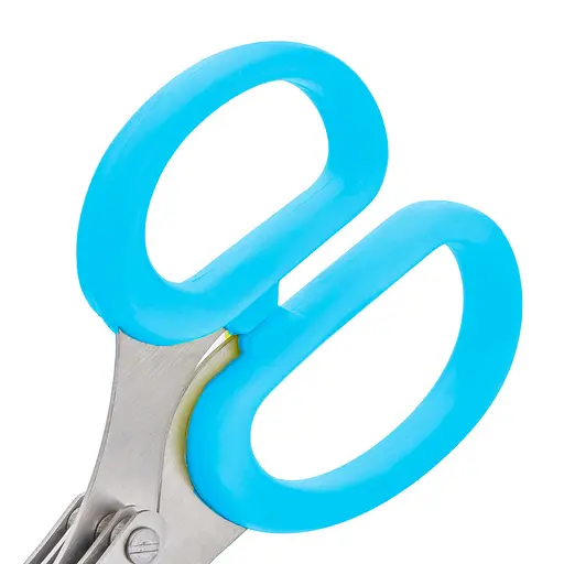 Кухонные пятислойные ножницы для нарезки зелени и шинковки с мультилезвием, Kitchen Master Голубой 86302 - фото 3