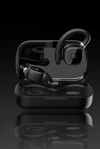 Бездротові кісткові Bluetooth навушники TWS Y1 зі спортивними дужками за вухо Чорні - фото 6