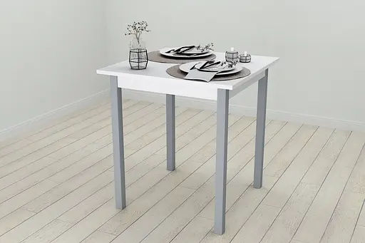 Стіл кухонний Ferrum-decor Дієго 75x70x70 Сірий ДСП Біле 16мм (FRD-106296) - фото 4