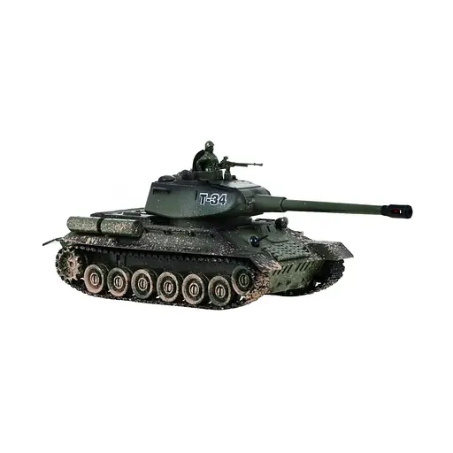 Танк Ramiz Т-34 на дистанционном управлении для детей+3 звука света камуфляж 1:28 99815 - фото 3