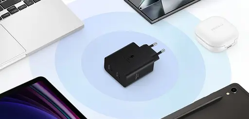 Samsung Зарядний пристрій мережевий 50Вт 2xUSB-С кабель USB-C > USB-C 1.8 м чорний - фото 2