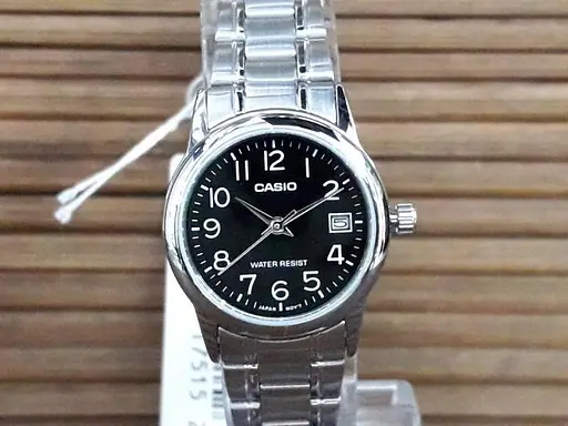 Японские кварцевые часы наручные мужские на стальном ремешке Casio MTP-V002D-1BUDF - фото 3