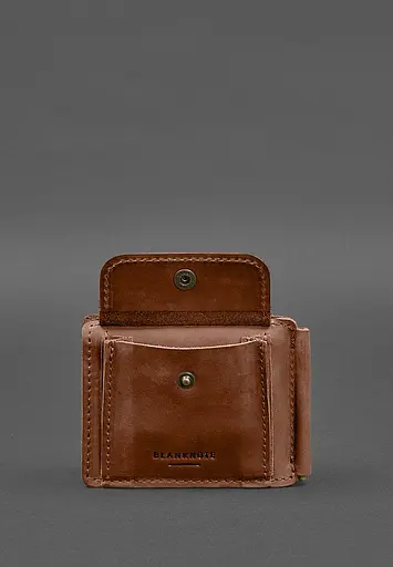 Кожаный портмоне 13.0 зажим Светло-коричневый Crazy Horse - фото 7