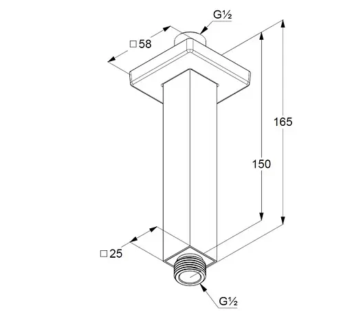 Кронштейн для верхнього душу Kludi A-QA DN 15 6654505-00 - фото 3