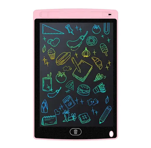 8.5 дюймов цветной ЖК-планшет для письма, детский блокнот для рисования, планшет для рисования. Розовый - фото 3