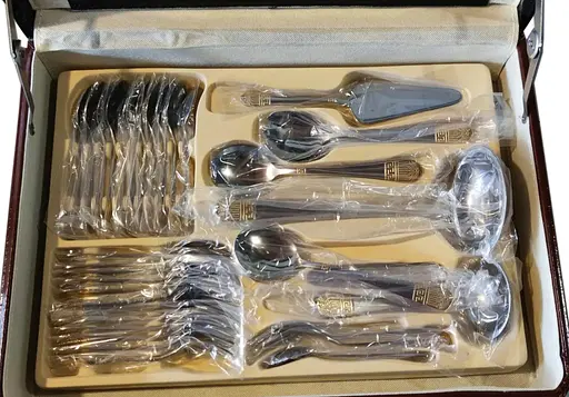 Набор столовых приборов Bachmayer BM-7803 на 12 персон в подарочном чемодане 72 предмета - фото 5