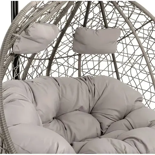 Подвесное кресло-кокон Di Volio Foggio двухместное серый - фото 9