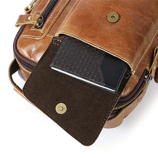 Чоловіча шкіряна сумка Vintage 18х21,5х6 см sum0020284 - фото 2