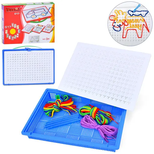 Детский набор для творчества "Шнуровочный Планшет" Bambi QL-017-7 вышивка без иглы, шнурки, инструкция - фото 1