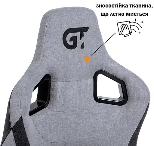 Геймерское кресло GT Racer черное со светло-серым (X-8005 Light Gray/Black Suede) - фото 4