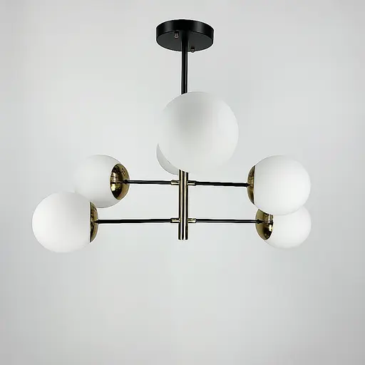 Люстра на 6 плафонів із латунною фурнітурою Line.F YG 8132-6 - фото 9