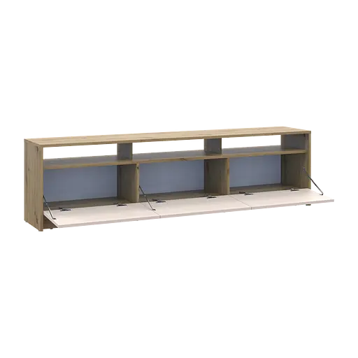 Тумба ТВ Doros U3 Дуб Артізан/Кашемір ДСП 180х33х43 (41516203) - фото 4