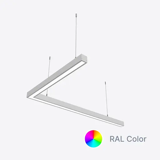 Кутовий світлодіодний світильник X-LED 80ВТ ral (800*800*43) LSNA-80c - фото 1