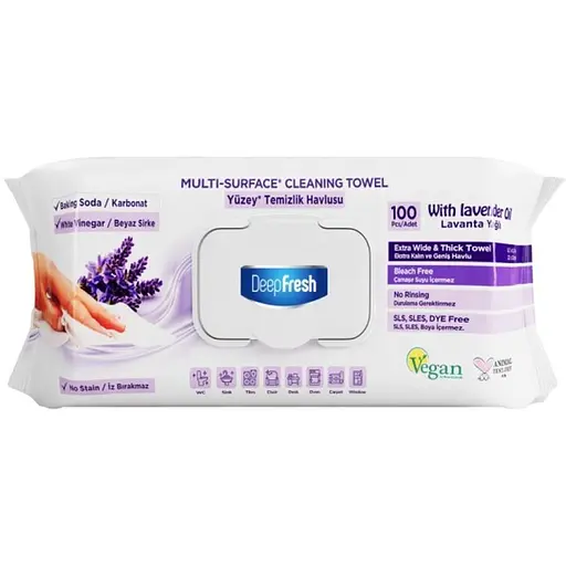 Салфетки для очистки поверхностей Deep Fresh Lavanda влажные 100 шт.