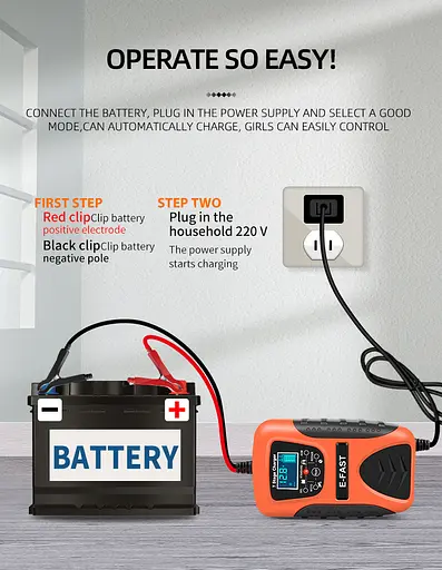 Автомобильное зарядное устройство E-FAST ZYX-J120 12V 7A (Красный) - фото 9