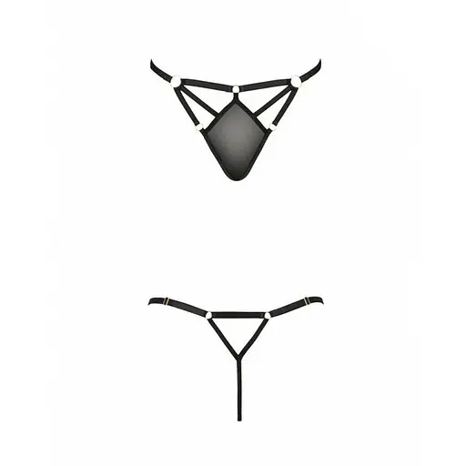Стринги из стреп MEGGY THONG black - Passion Exclusive L/XL - фото 5