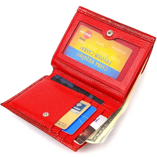 Жіночий шкіряний гаманець Canpellini 12х9.8х1.5 см acs0025495 - фото 4