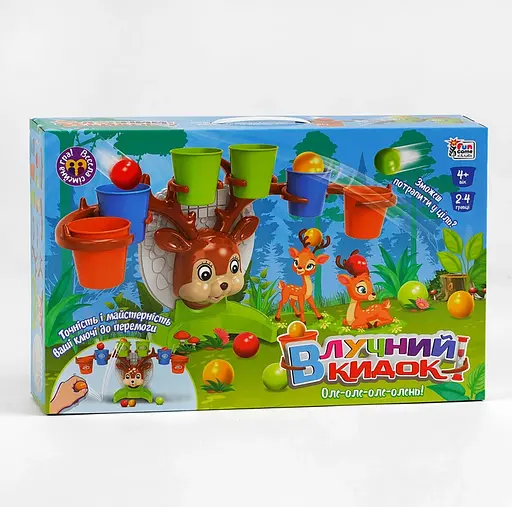 Настольная игра "Меткий бросок" 39889 4FUN Game Club, песочные часы, шарики, стаканчики, в коробке (6945717411548) - фото 1