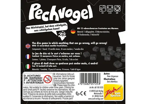 Настольная игра Zoch Грустная птица (Pechvogel) (англ.) (601105125) - фото 3