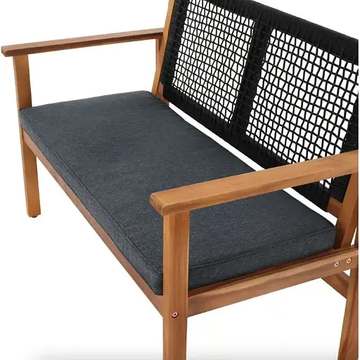 Садовая скамейка Di Volio Teracina со спинкой черный - фото 9