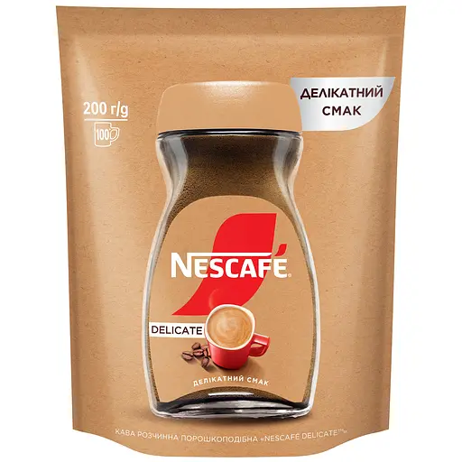 Кава Nescafé Delicate розчинна порошкоподібна 200 г