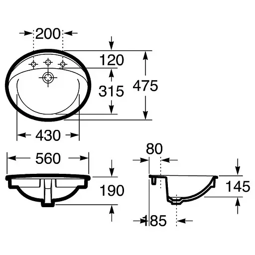 Умивальник Roca Aloa A327865000, Білий - фото 2