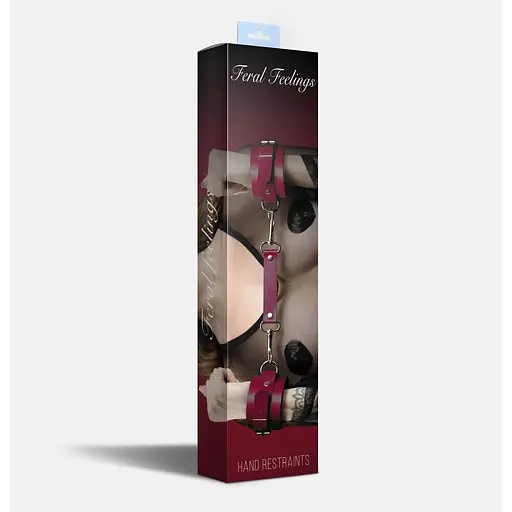 Наручники Feral Feelings - Hand RestRaints, натуральная кожа, бургунди - фото 2