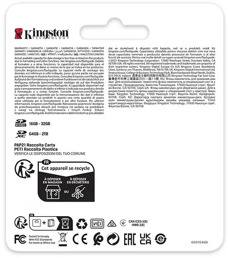 Карта памяти Kingston SDXC UHS-II U3 ​​Canvas React Plus 1Tb V60 - фото 3