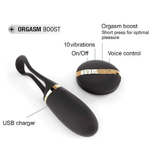 Віброяйце Dorcel Secret Delight Gold 12.5 см чорний - фото 8
