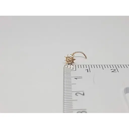 Золотая серьга-пирсинг в нос Dear. 1007 - фото 4