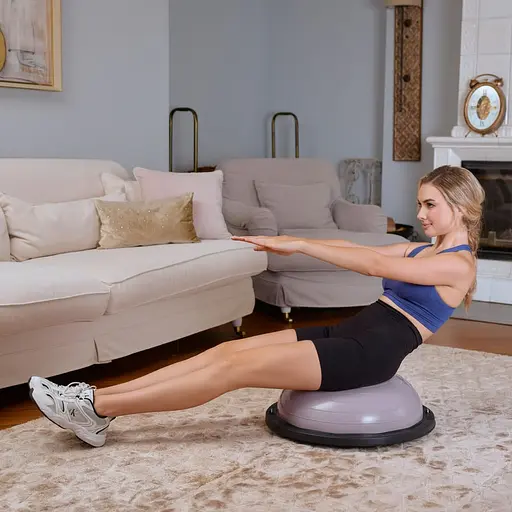 Балансувальна платформа Hop-Sport Bosu HS-L058 бузкова - фото 5