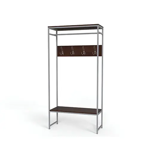 Вішалка модульна підлогова Ferrum-decor Треліс 14 180x90x38 сірий ДСП Венге 16мм (FRD-105517)