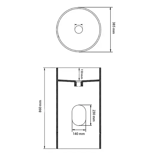 Умивальник підлоговий VBI Catania white matt VBI-019020, Білий матовий - фото 3