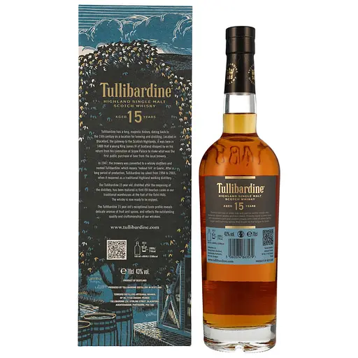 Виски Tullibardine 15 yo Single Malt Scotch Whisky 43% 0.7 л - фото 2