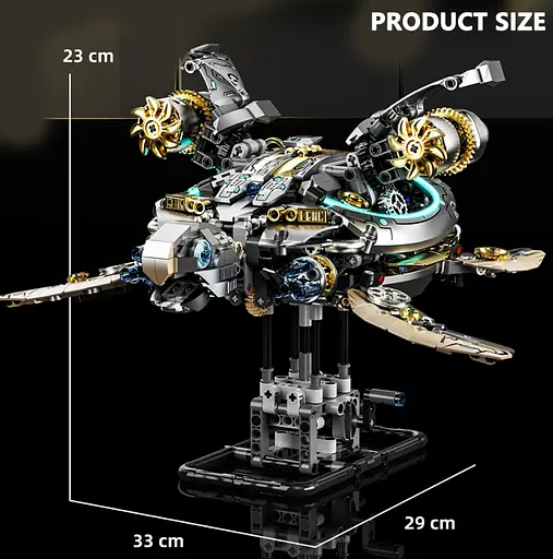 Конструктор черепаха MJI механічний двосторонній для дітей та дорослих 1277 деталей - фото 3