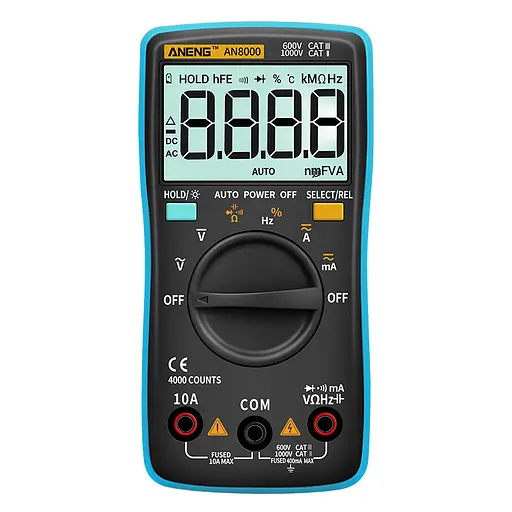 Мультиметр ANENG AN8000, виміри: V, A, R (SP) - фото 2