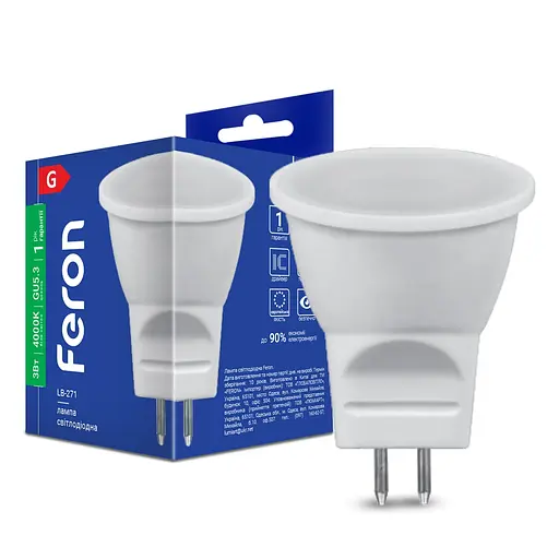Светодиодная лампа Feron LB-271 MR11 3 Вт G5.3 4000K - фото 1