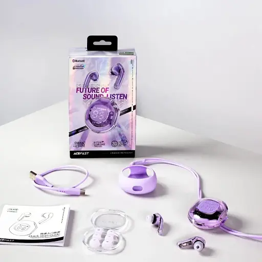 Наушники TWS Acefast T8 alfalfa purple - фото 3