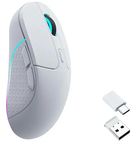 Миша Keychron M3 BT/WL/USB-A/USB-C White (M3-A3) - фото 1