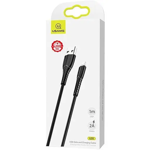 Кабель Usams MicroUSB U35 2A 1m (Black) [62503] - фото 2