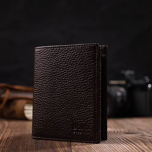 Шкіряний чоловічий гаманець Bond 9.5х11.5х1 см acs0026906 - фото 7