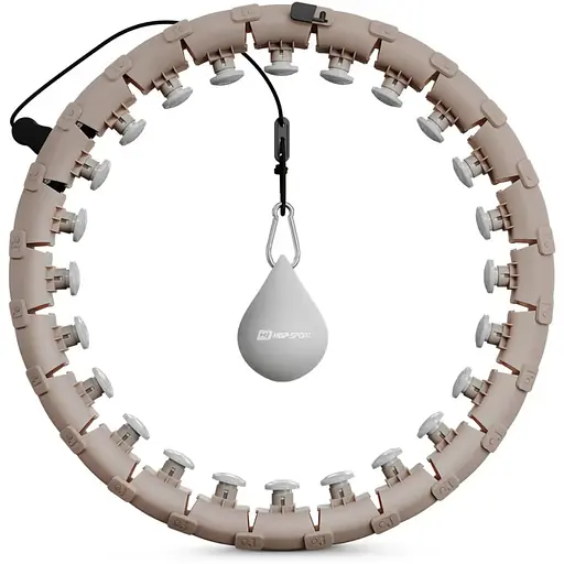 Хулахуп Hop-Sport HS-106HH масажний з обважнювачем бежевий