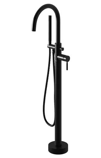 Смеситель для ванны Kohlman Roxin Black напольный QF1165RB Черный матовый - фото 1