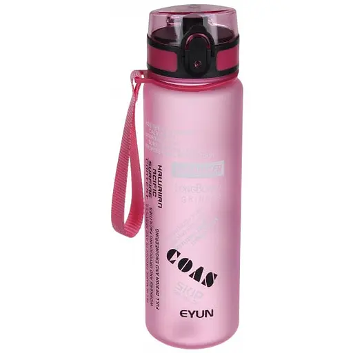 Пляшка для води спортивна Laprida Soft-touch 650 мл рожева (67-3783)