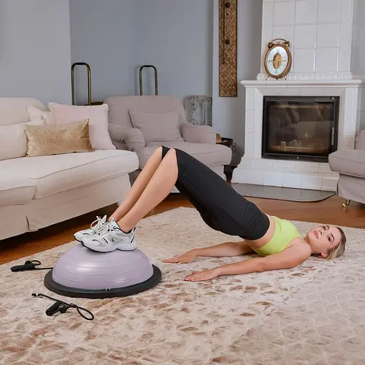 Балансувальна платформа Hop-Sport Bosu HS-L058 бузкова - фото 9