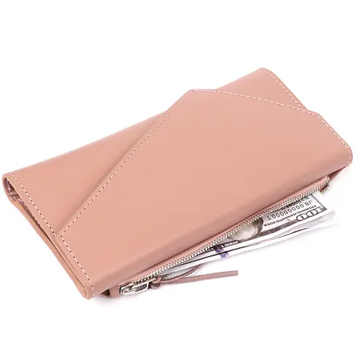 Женский кожаный кошелек Grande Pelle 21х10х2 см acs0018766 - фото 6