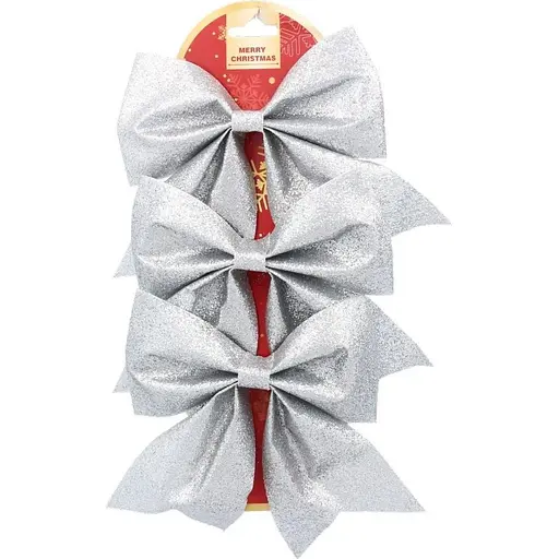 Бант декоративный Chomik текстиль серебряный 3 шт. (GIF3768) - фото 2