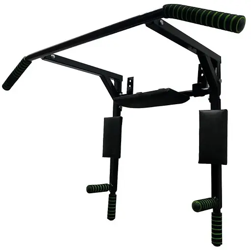 Турнік-бруси настінний "Iron" NE-TR-3B 3 в 1 з м'якими ручками чорний