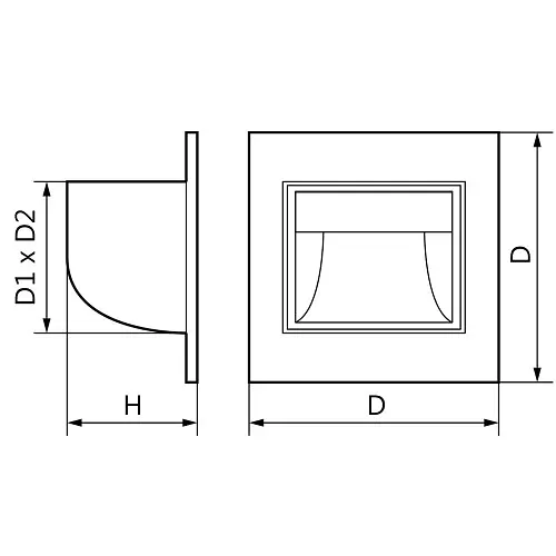 Встроенный светодиодный светильник для подсветки лестницы в серебристом цвете | Арт. JD12 серебристый | Line F - фото 3